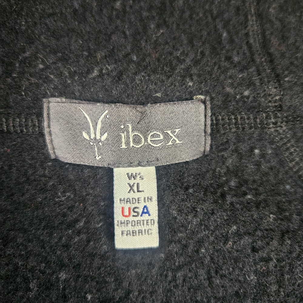 Women's Black Merino Wool Zip-Up Hoodie Jacket - Picture 7 of 12